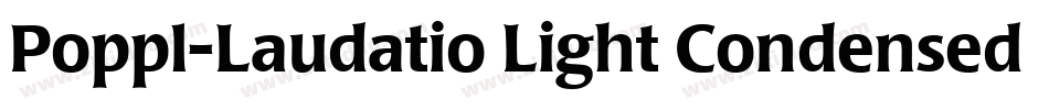Poppl-Laudatio Light Condensed字体转换